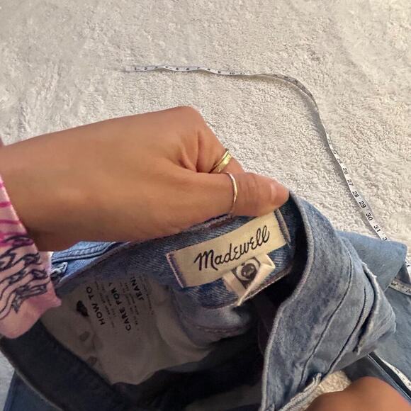 Madewell Womens Mid Rise The 90’s Straight Leg Jean Sz 28 Light Wash - Picture 5 of 9